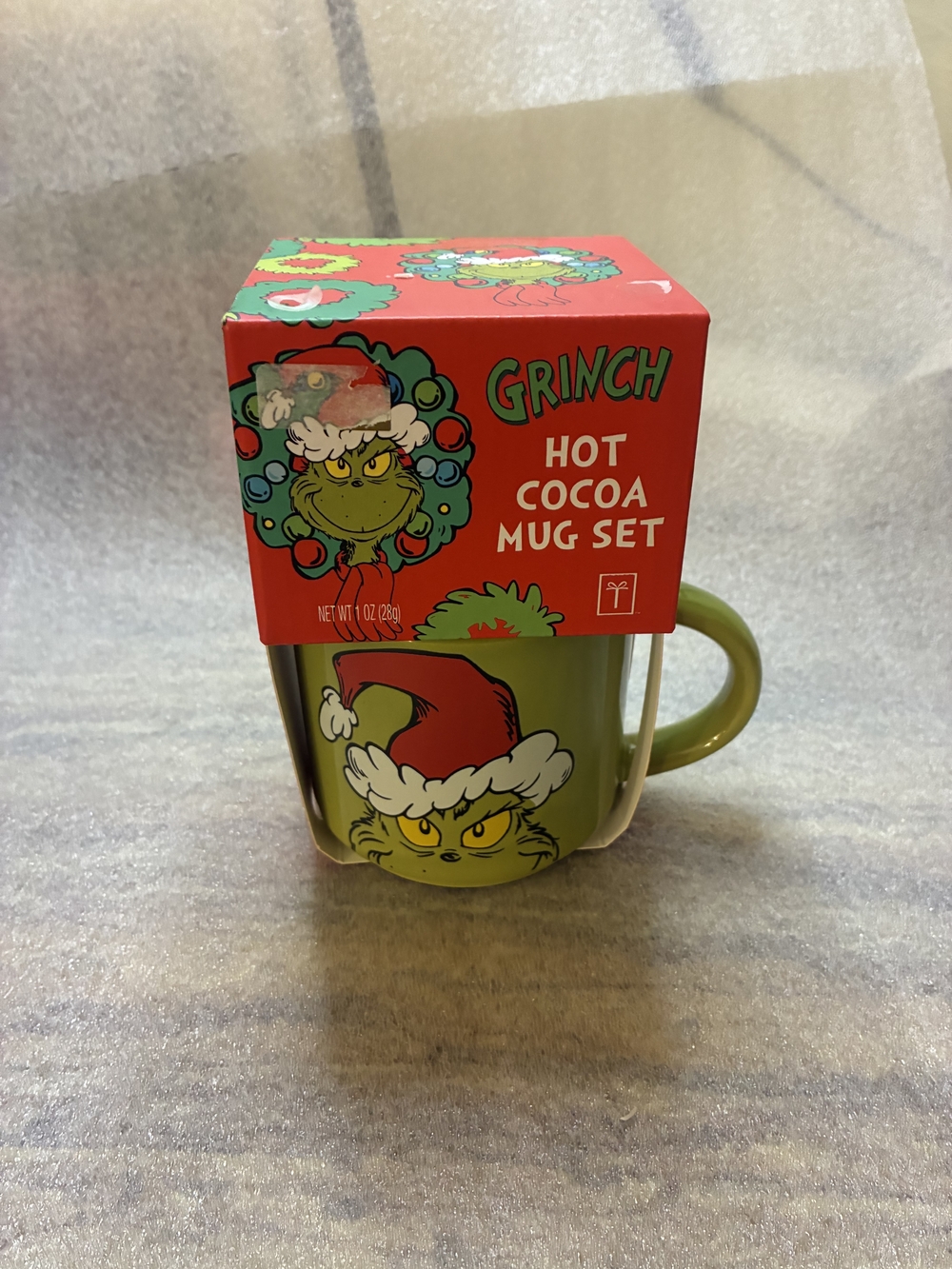 Grinch Hot Cocoa Mug Set - Green Holiday Mug